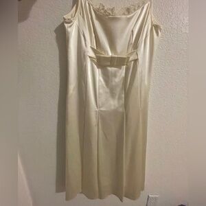 Elegant Cream Satin Dress